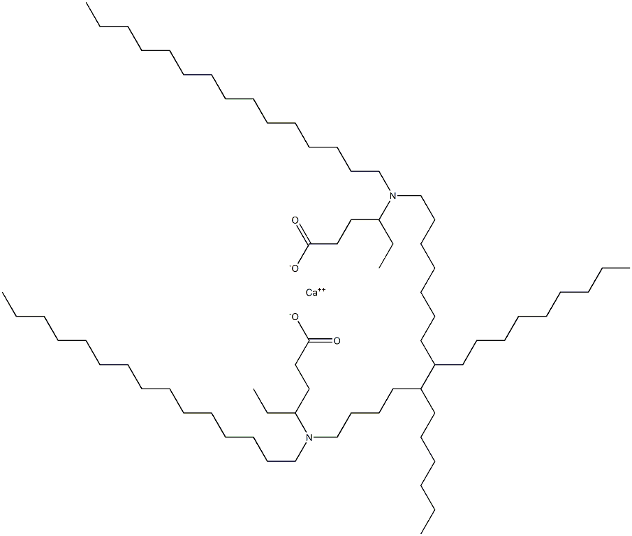 Bis[4-(dipentadecylamino)hexanoic acid]calcium salt Struktur