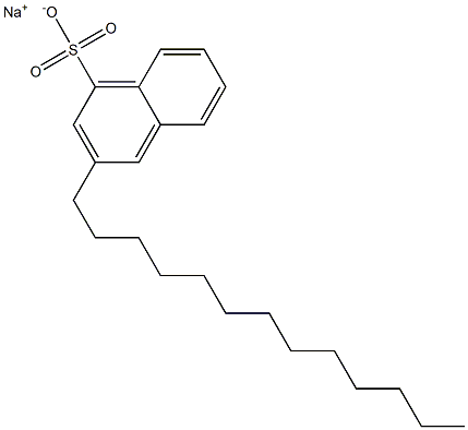 3-Tridecyl-1-naphthalenesulfonic acid sodium salt Struktur