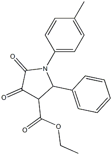 1-(4-Methylphenyl)-2-phenyl-4,5-dioxopyrrolidine-3-carboxylic acid ethyl ester Struktur