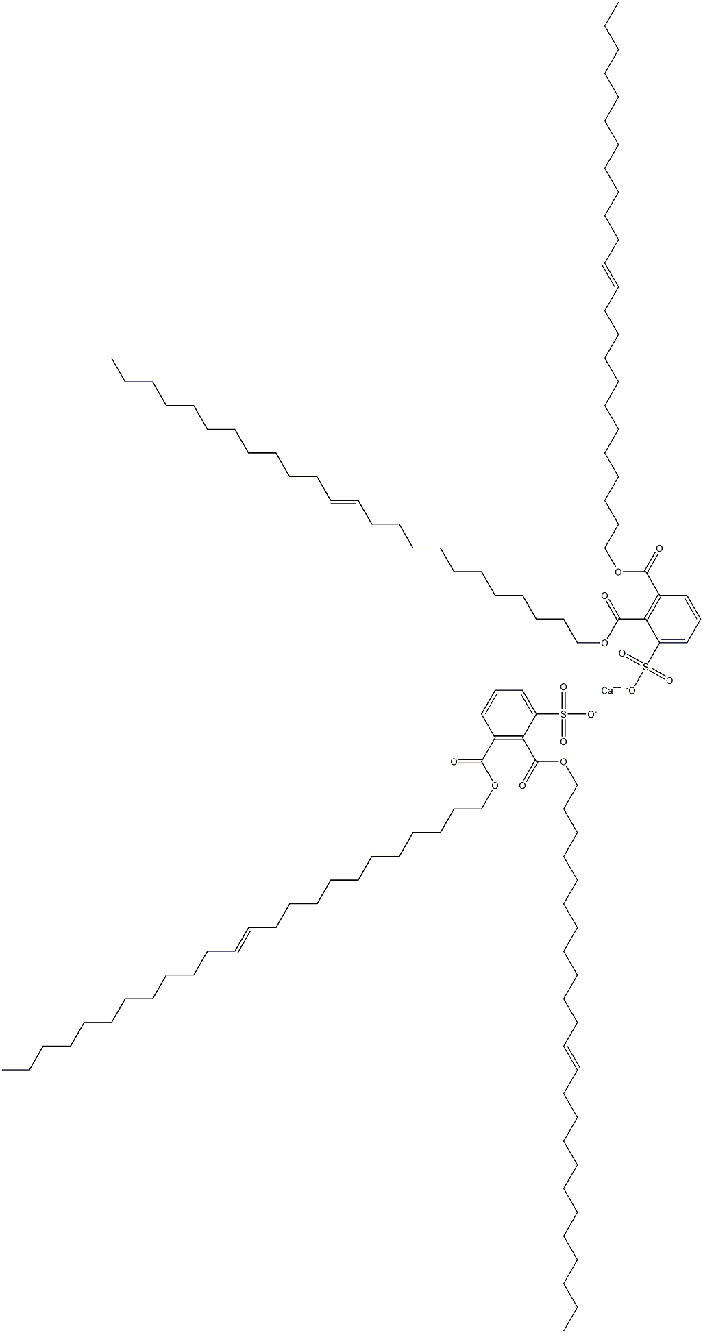 Bis[2,3-di(12-tetracosenyloxycarbonyl)benzenesulfonic acid]calcium salt Struktur