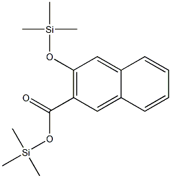 3-(Trimethylsilyloxy)-2-naphthalenecarboxylic acid trimethylsilyl ester Struktur