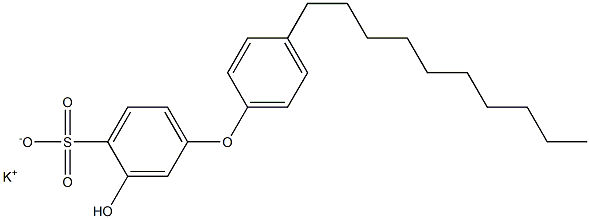 3-Hydroxy-4'-decyl[oxybisbenzene]-4-sulfonic acid potassium salt Struktur