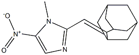 1-Methyl-2-[(adamantan-2-ylidene)methyl]-5-nitro-1H-imidazole Struktur