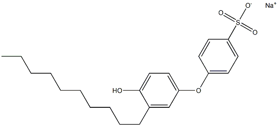 4'-Hydroxy-3'-decyl[oxybisbenzene]-4-sulfonic acid sodium salt Struktur