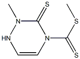 1,2,3,4-Tetrahydro-2-methyl-3-thioxo-1,2,4-triazine-4-dithiocarboxylic acid methyl ester Struktur