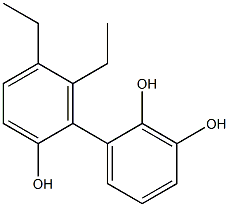 5',6'-Diethyl-1,1'-biphenyl-2,2',3-triol Struktur