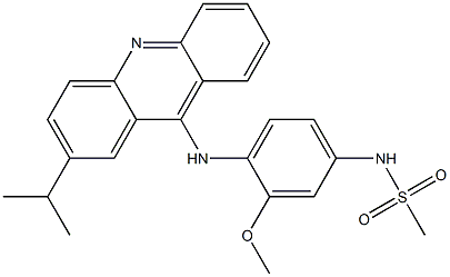 N-[4-[(2-Isopropyl-9-acridinyl)amino]-3-methoxyphenyl]methanesulfonamide Struktur