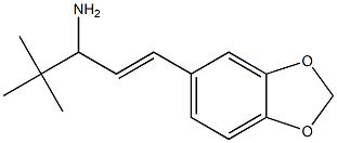 (E)-1-(3,4-Methylenedioxyphenyl)-4,4-dimethyl-1-penten-3-amine Struktur