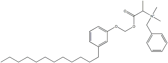 N,N-Dimethyl-N-benzyl-N-[1-[[(3-dodecylphenyloxy)methyl]oxycarbonyl]ethyl]aminium Struktur