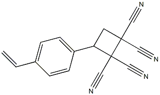 3-[4-Vinylphenyl]cyclobutane-1,1,2,2-tetracarbonitrile Struktur