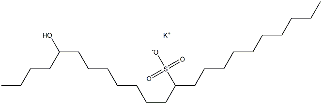 19-Hydroxytricosane-11-sulfonic acid potassium salt Struktur