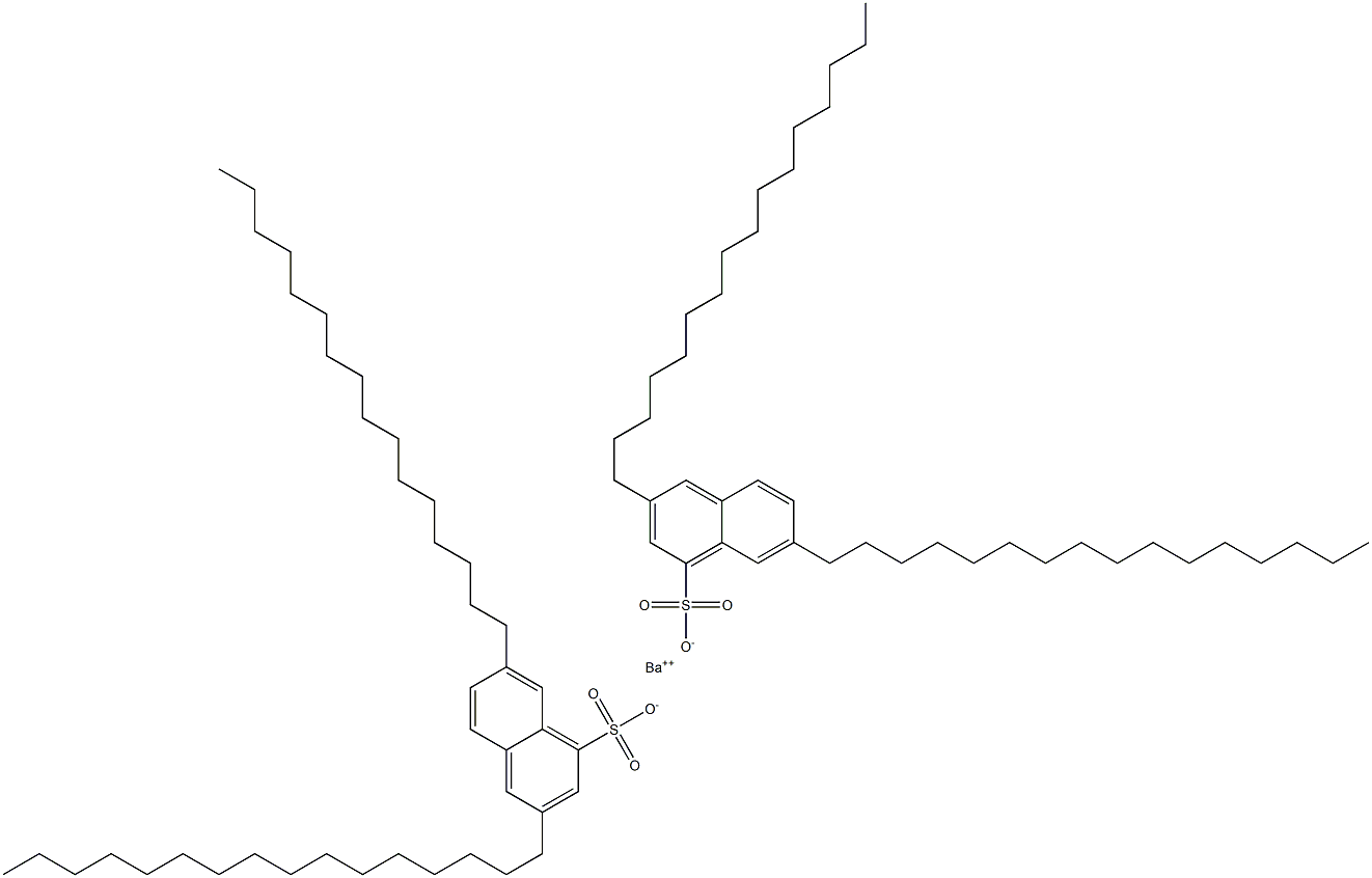 Bis(3,7-dihexadecyl-1-naphthalenesulfonic acid)barium salt Struktur