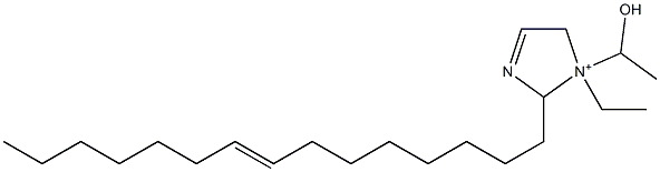 1-Ethyl-1-(1-hydroxyethyl)-2-(8-pentadecenyl)-3-imidazoline-1-ium Struktur