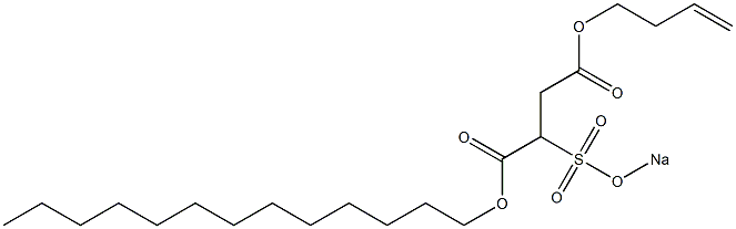 2-(Sodiosulfo)succinic acid 1-tridecyl 4-(3-butenyl) ester Struktur