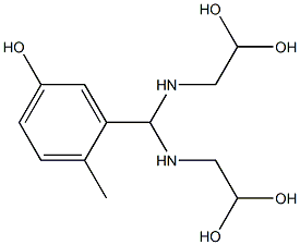 3-[Bis[(2,2-dihydroxyethyl)amino]methyl]-4-methylphenol Struktur