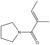 (E)-1-Pyrrolizino-2-methyl-2-butene-1-one Struktur