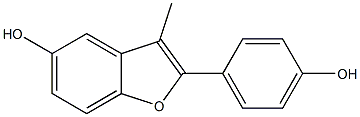 2-(4-Hydroxyphenyl)-3-methylbenzofuran-5-ol Struktur