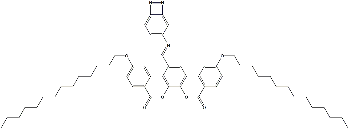 Bis[4-(tetradecyloxy)benzoic acid]4-[(azobenzen-4-yl)iminomethyl]-1,2-phenylene ester Struktur