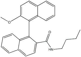 N-Butyl-2'-methoxy[1,1'-binaphthalene]-2-carboxamide Struktur