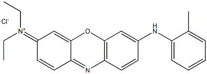 3-Diethyliminio-7-o-tolylamino-3H-phenoxazine chloride Struktur