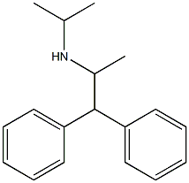 1-Methyl-N-isopropyl-2,2-diphenylethan-1-amine Struktur