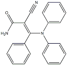 2-Cyano-3-diphenylamino-3-phenylacrylamide Struktur