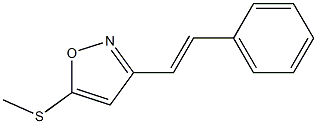 3-[(E)-2-[Phenyl]vinyl]-5-(methylthio)isoxazole Struktur