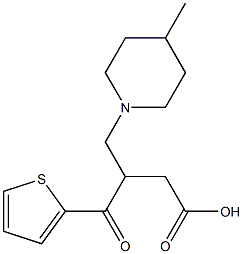 4-Oxo-4-(2-thienyl)-3-[(4-methylpiperidino)methyl]butanoic acid Struktur