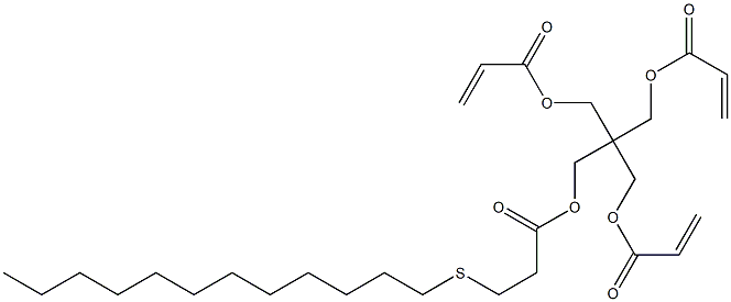 3-(Dodecylthio)propionic acid 3-acryloyloxy-2,2-bis(acryloyloxymethyl)propyl ester Struktur