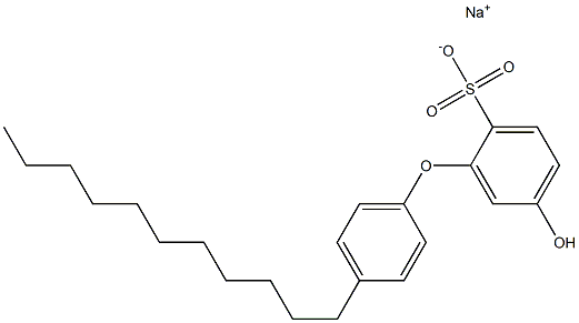 5-Hydroxy-4'-undecyl[oxybisbenzene]-2-sulfonic acid sodium salt Struktur