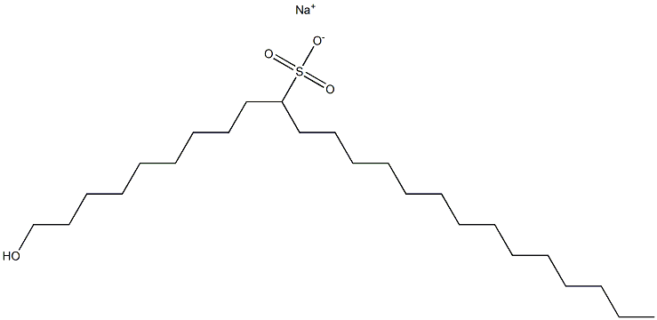 1-Hydroxytetracosane-10-sulfonic acid sodium salt Struktur