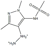 N-(1,3-Dimethyl-4-diazonio-1H-pyrazol-5-yl)methanesulfonamide Struktur