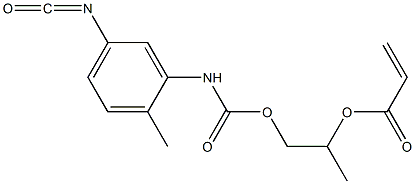 Acrylic acid 2-[(5-isocyanato-2-methylphenyl)carbamoyloxy]-1-methylethyl ester Struktur