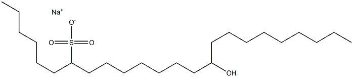 15-Hydroxytetracosane-7-sulfonic acid sodium salt Struktur