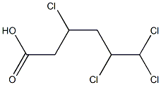 3,5,6,6-Tetrachlorocaproic acid Struktur