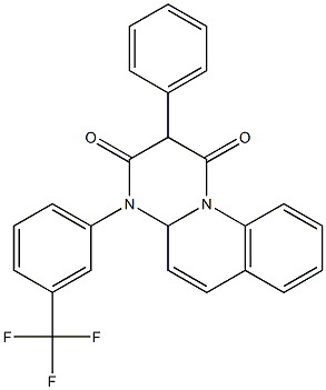 4-[3-(Trifluoromethyl)phenyl]-2-phenyl-4,4a-dihydro-1H-pyrimido[1,2-a]quinoline-1,3(2H)-dione Struktur