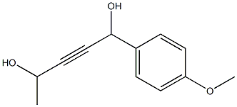 1-(4-Methoxyphenyl)-2-pentyne-1,4-diol Struktur