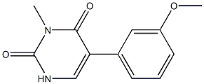 3-Methyl-5-(3-methoxyphenyl)uracil Struktur