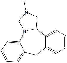 2-Methyl-1,2,8,12b-tetrahydro-3H-2,3a-diazadibenz[e,h]azulene Struktur