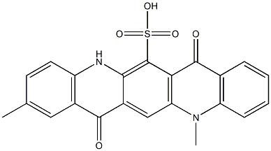 5,7,12,14-Tetrahydro-2,12-dimethyl-7,14-dioxoquino[2,3-b]acridine-6-sulfonic acid Struktur