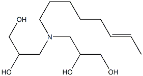 3,3'-(6-Octenylimino)bis(propane-1,2-diol) Struktur