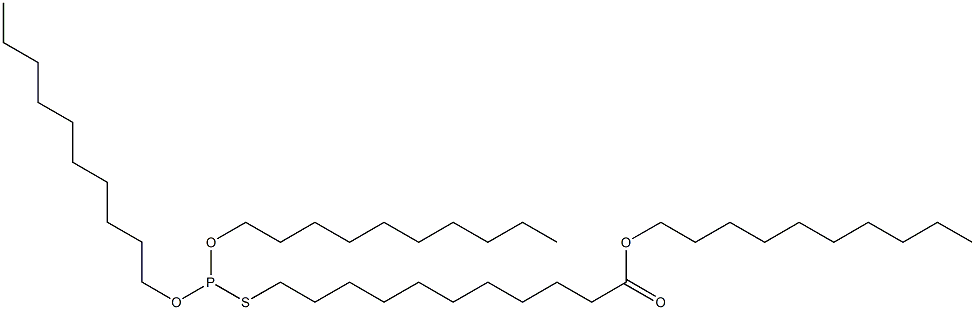 Thiophosphorous acid O,O-didecyl S-(11-decyloxy-11-oxoundecyl) ester Struktur