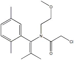 N-[1-(2,5-Dimethylphenyl)-2-methyl-1-propenyl]-N-[2-methoxyethyl]-2-chloroacetamide Struktur