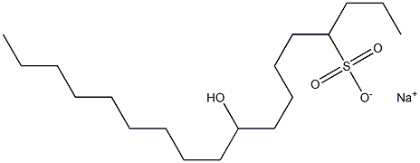 9-Hydroxyoctadecane-4-sulfonic acid sodium salt Struktur