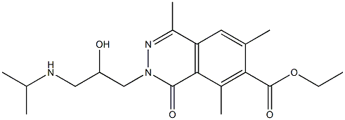 4,6,8-Trimethyl-2-[2-hydroxy-3-(isopropylamino)propyl]-1-oxo-1,2-dihydrophthalazine-7-carboxylic acid ethyl ester Struktur