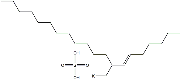 Sulfuric acid 2-(1-heptenyl)tetradecyl=potassium ester salt Struktur