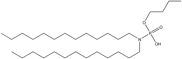 N,N-Ditridecylamidophosphoric acid hydrogen butyl ester Struktur