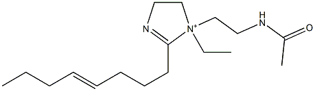 1-[2-(Acetylamino)ethyl]-1-ethyl-2-(4-octenyl)-2-imidazoline-1-ium Struktur