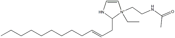 1-[2-(Acetylamino)ethyl]-2-(2-dodecenyl)-1-ethyl-4-imidazoline-1-ium Struktur