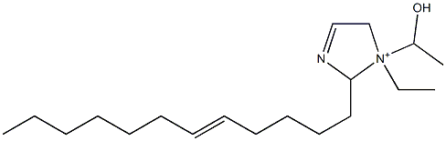 2-(5-Dodecenyl)-1-ethyl-1-(1-hydroxyethyl)-3-imidazoline-1-ium Struktur